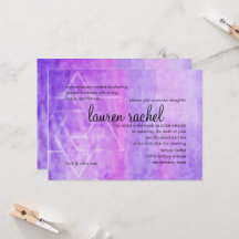 Bat Mitzvah Watercolor Streak Purple Star of David