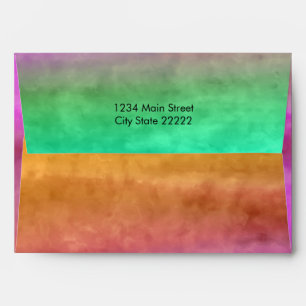 Bat Mitzvah Watercolor Streaks Envelopes