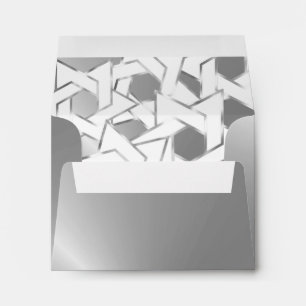 Bat Mitzvah White Star of David on Any Colour Envelopes