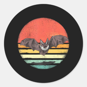 Bat Nocturnal Animal Wildlife Mammal Bat Lover Classic Round Sticker