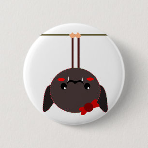 bat on a wire vampire 6 cm round badge