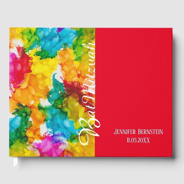 Bat or Bar Mitzvah Party Guest Book (Front)