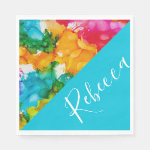 Bat or Bar Mitzvah Splash of Colour Napkins