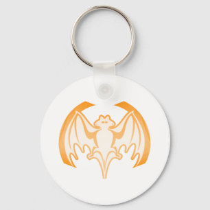 Bat Orange Inv The MUSEUM Zazzle Gifts Key Ring