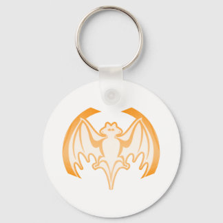 Bat Orange Inv The MUSEUM Zazzle Gifts Key Ring