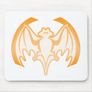 Bat Orange Inv The MUSEUM Zazzle Gifts Mouse Mat
