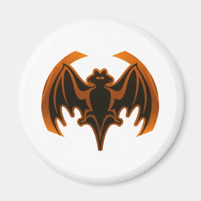Bat Orange The MUSEUM Zazzle Gifts Magnet (Front)