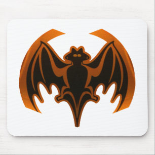 Bat Orange The MUSEUM Zazzle Gifts Mouse Mat