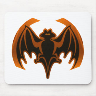 Bat Orange The MUSEUM Zazzle Gifts Mouse Mat