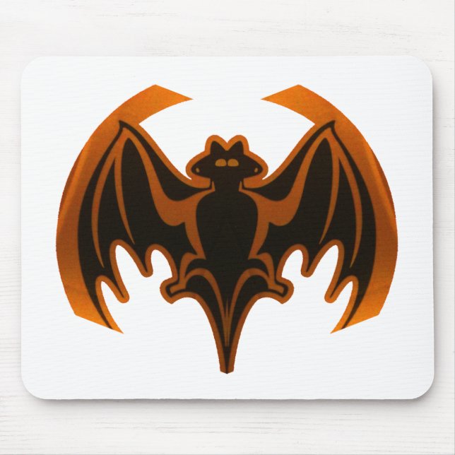 Bat Orange The MUSEUM Zazzle Gifts Mouse Mat (Front)