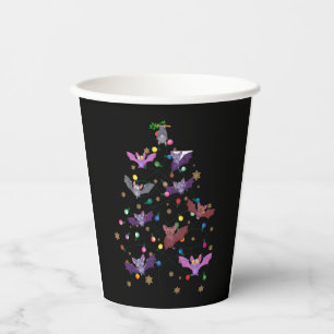 Bat Ornament Decoration Christmas Tree Tee Bat Xma Paper Cups