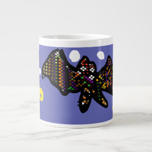 Bat patch Halloween Large Coffee Mug