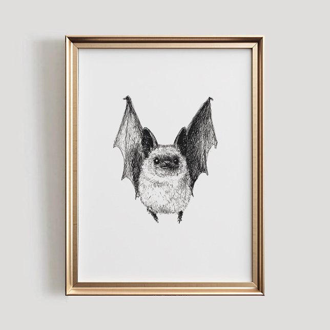 Bat Print, Halloween PRINTABLE Wall Art, Cute Bat  Poster (Creator Uploaded)