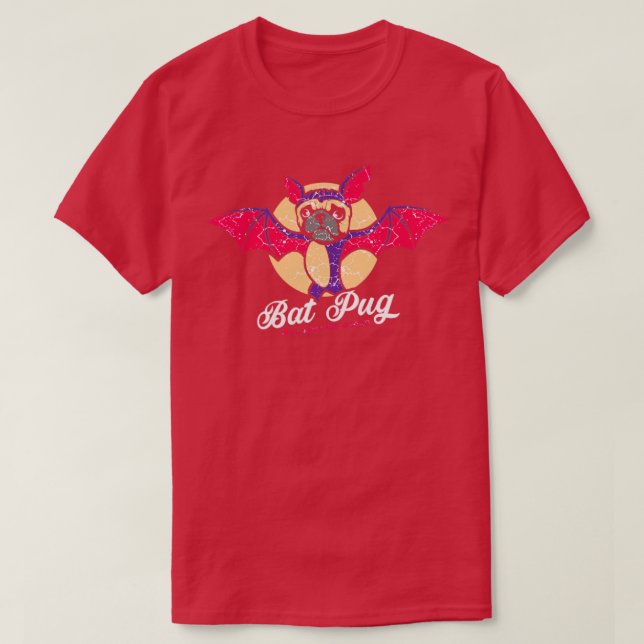 Bat Pug T-Shirt (Design Front)