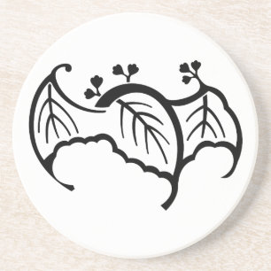 Bat-shaped paulownia coaster
