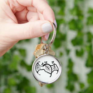 Bat shaped paulownia keychain