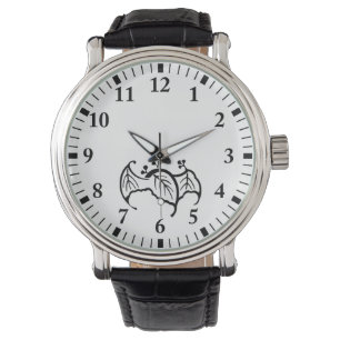 Bat-shaped paulownia watch