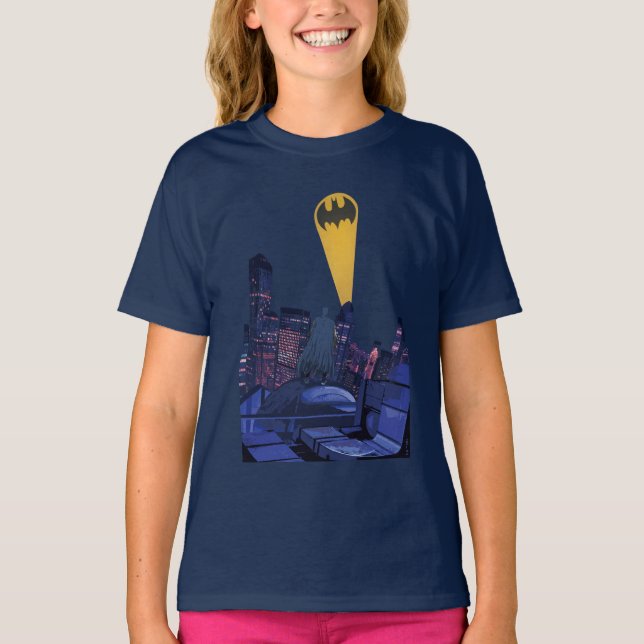 Bat Signal Over Gotham T-Shirt (Front)