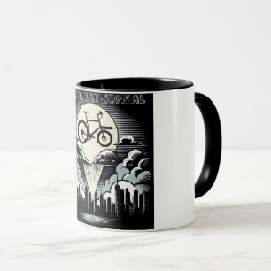 Bat signal style load wheel, load bike mug