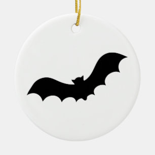 Bat Silhouette Ceramic Tree Decoration