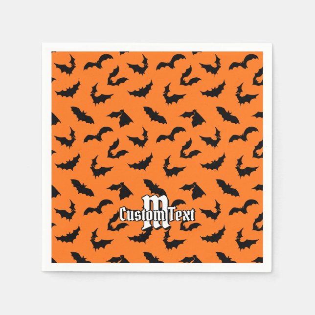 Bat Silhouettes Pattern Napkin (Front)