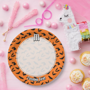 Bat Silhouettes Pattern Paper Plate