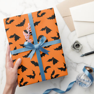Bat Silhouettes Pattern Wrapping Paper