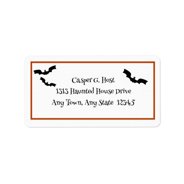 Bat Silhouettes Return Label (Front)