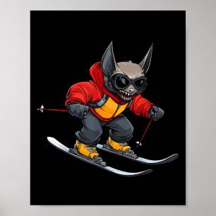 Bat Skier Poster