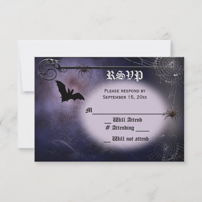 Bat, spiders and full moon RSVP (Front)