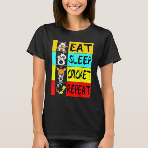 Bat Sports Cricket Pro Eat Sleep Cricket Repeat T-Shirt