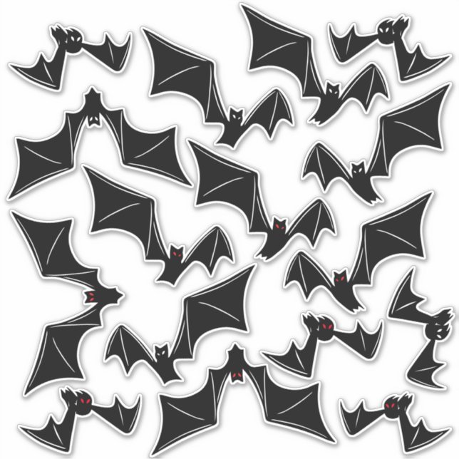 Bat Sticker Vinyl Sticker Set (Front)