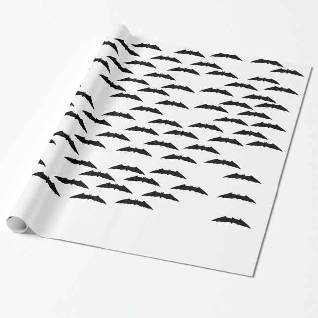 Bat swarm wrapping paper (Unrolled)