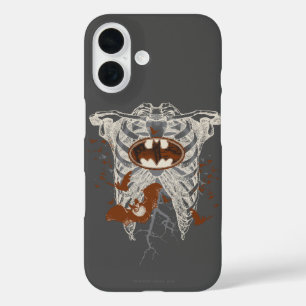 Bat Symbol Ribcage Vintage Collage iPhone 16 Case
