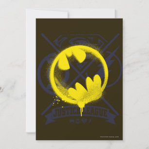 Bat Symbol Tagged Over Justice League Invitation