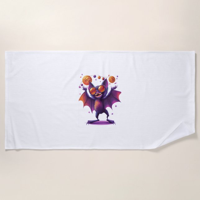  Bat-tastic Party Beach Towel (Front)