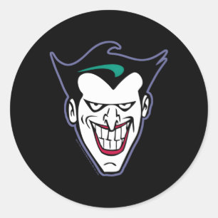 Bat The Animated Series Joker Face Classic Round Sticker