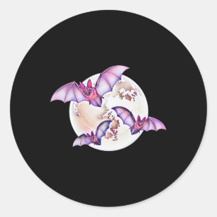 Bat Vampire Halloween Bats  Classic Round Sticker