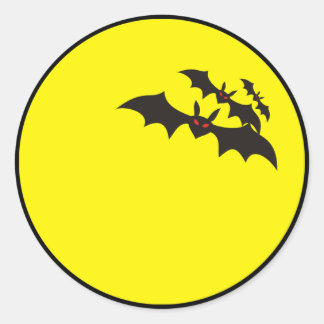 bat Vollmond Classic Round Sticker