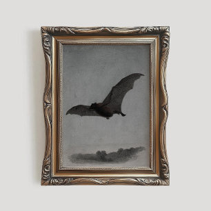 Bat Wall Art, Moody PRINTABLE Wall Art, Dark Acade Poster