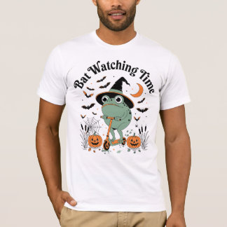 Bat Watching Time Funny Frog T-Shirt