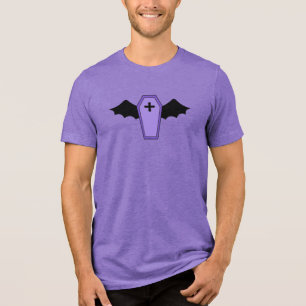 Bat Wing Coffin - Purple Tri-Blend Shirt