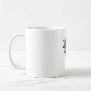 Bat-Winged Cat Scary Halloween Full Moon Coffee Mug