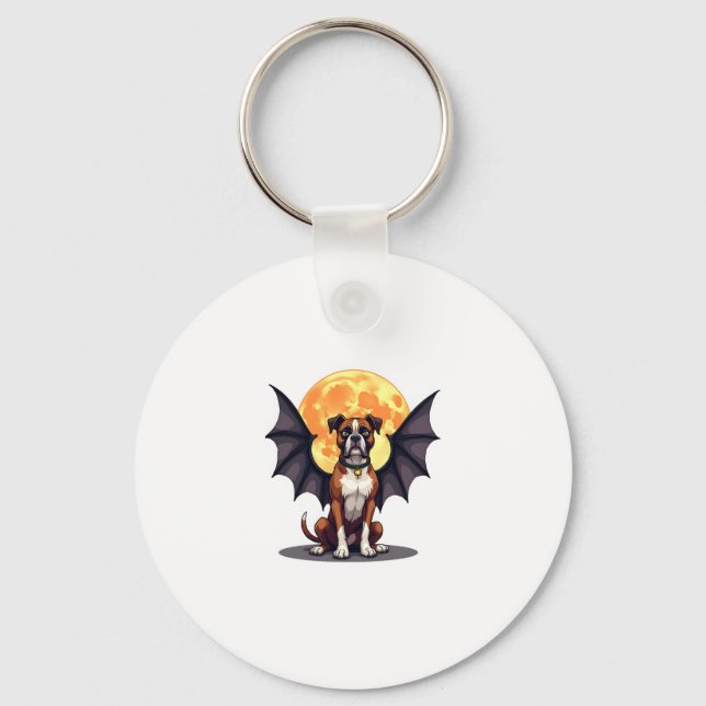 Bat Wings Boxer Key Ring (Front)