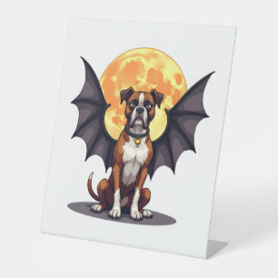 Bat Wings Boxer Pedestal Sign