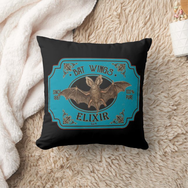 BAT WINGS ELIXIR  funny halloween  Cushion (Blanket)