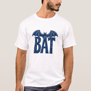 Bat Wings Halloween Linocut Design T-Shirt