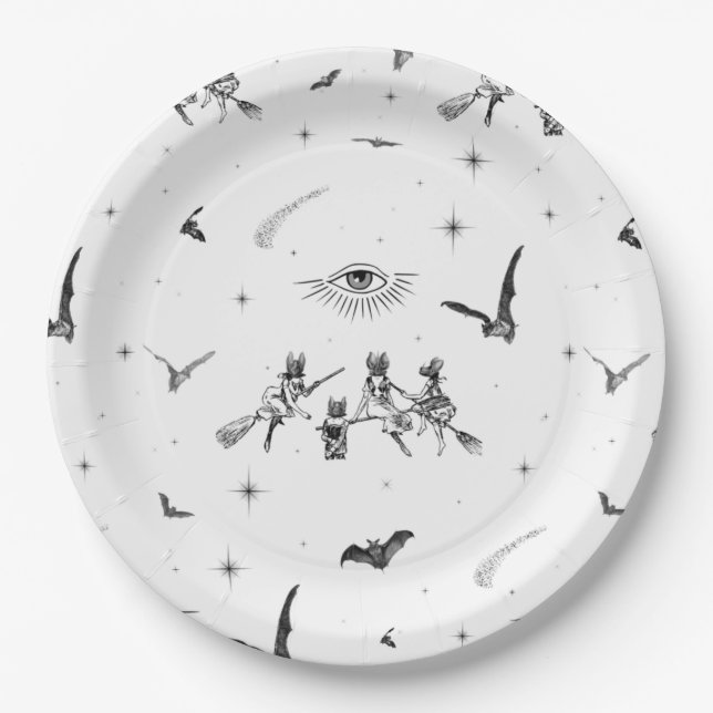 Bat Witches Paper Plate (Front)