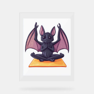 Bat Yoga Flow Acrylic Sign