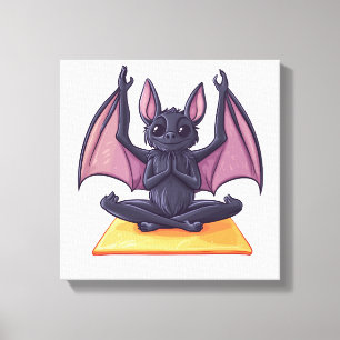 Bat Yoga Flow Canvas Print